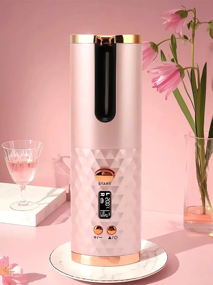 Inalambric automatic hair curler